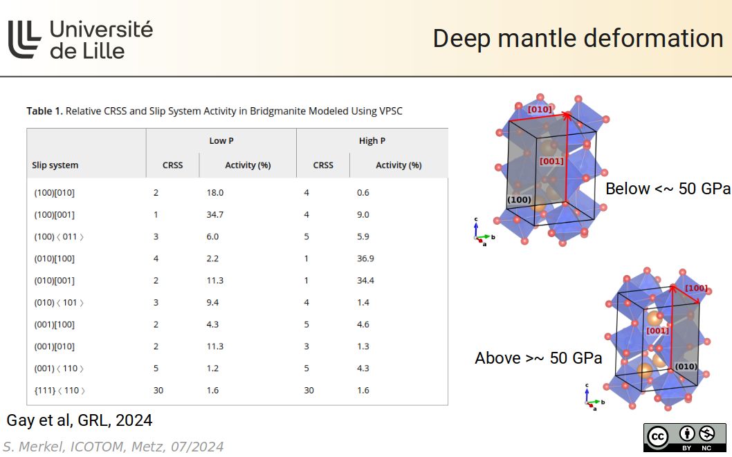 Deep mantle deformation